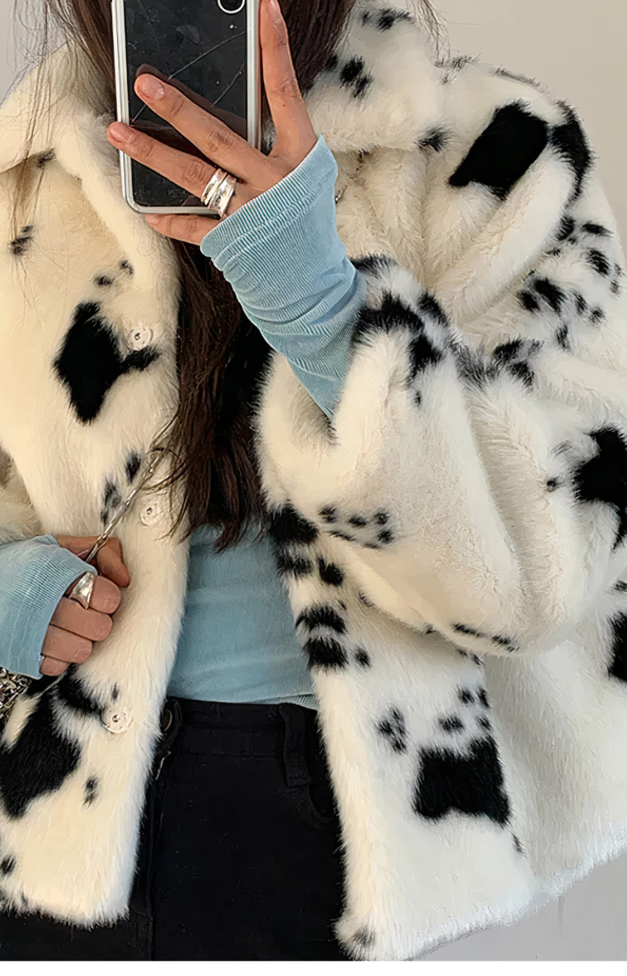 Veste Tacheté En Pilou Femme