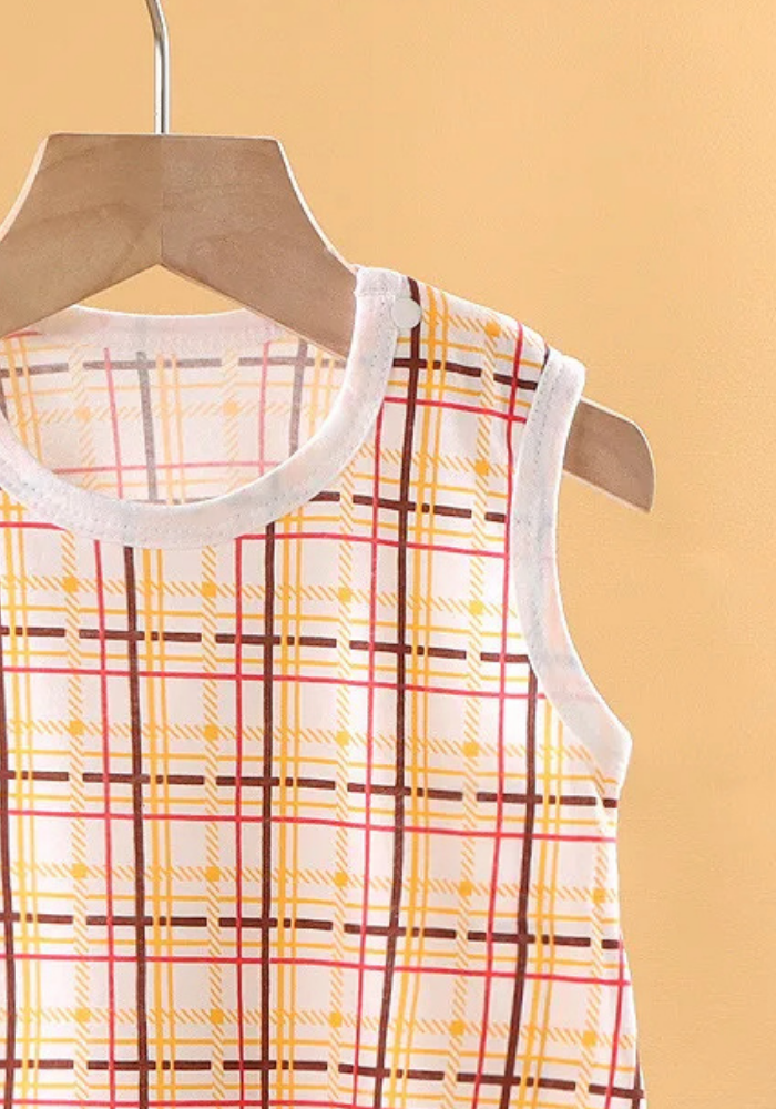 Pyjama Short Bébé Été Carreaux