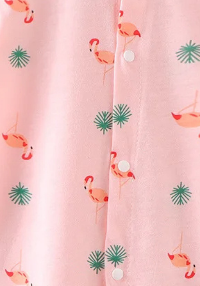 Pyjama Bébé Été Flamant Rose