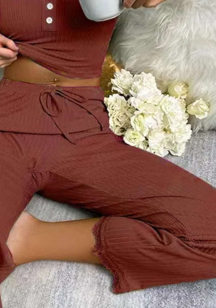 Pyjama Simple Terracotta Femme