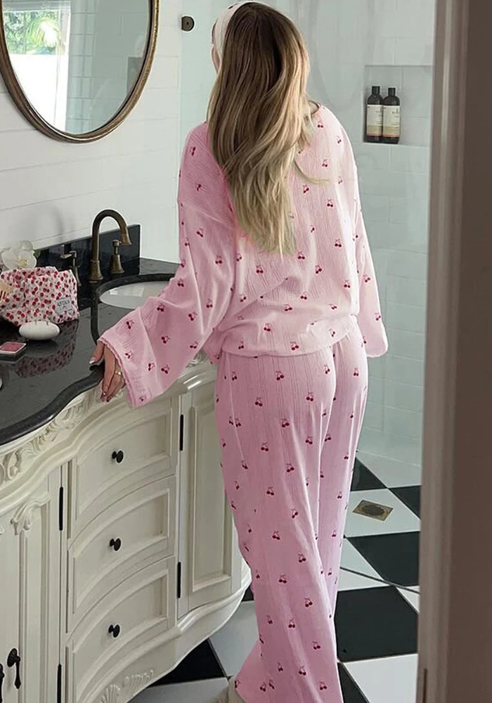 Pyjama Cerise Rouge Femme