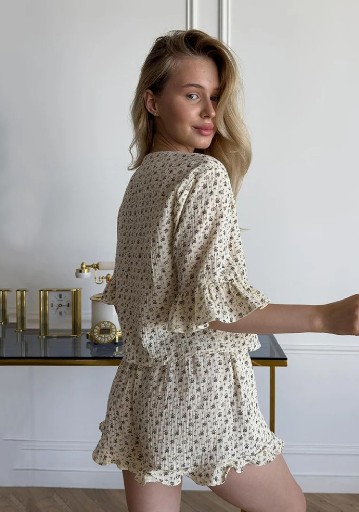 Pyjama Bohème Fleuri Femme