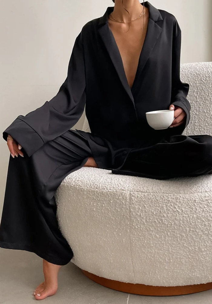 Ensemble Pyjama Satin Femme