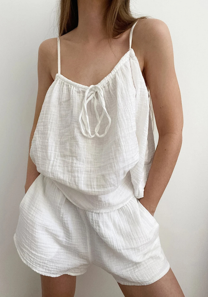 Pyjama Short Gaze de Coton Femme