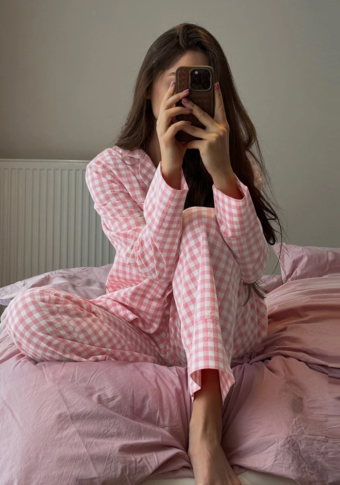 Pyjama Vichy Rose Femme
