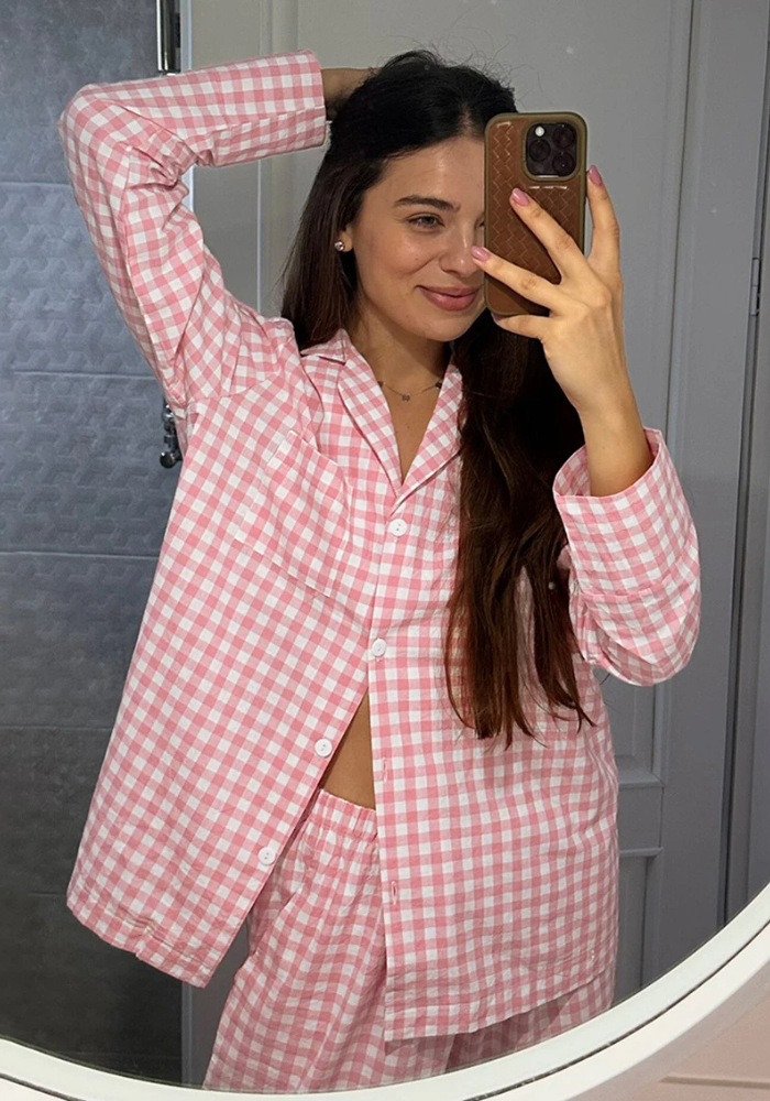 Pyjama Vichy Rose Femme