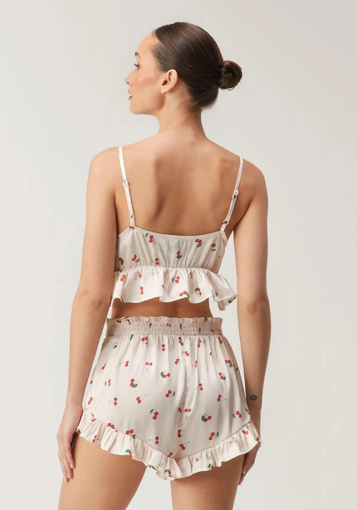 Pyjama Short Cerise Femme