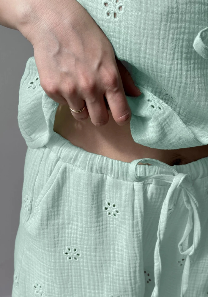 Pyjama Vert Menthe Femme