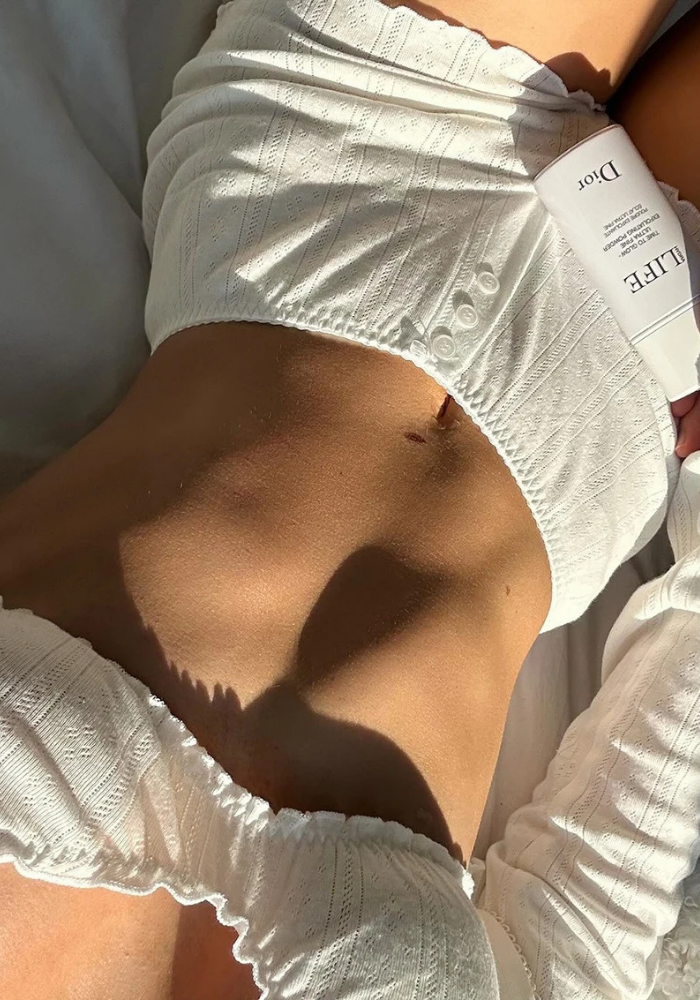 Pyjama 3 Pièces Sexy Blanc Femme