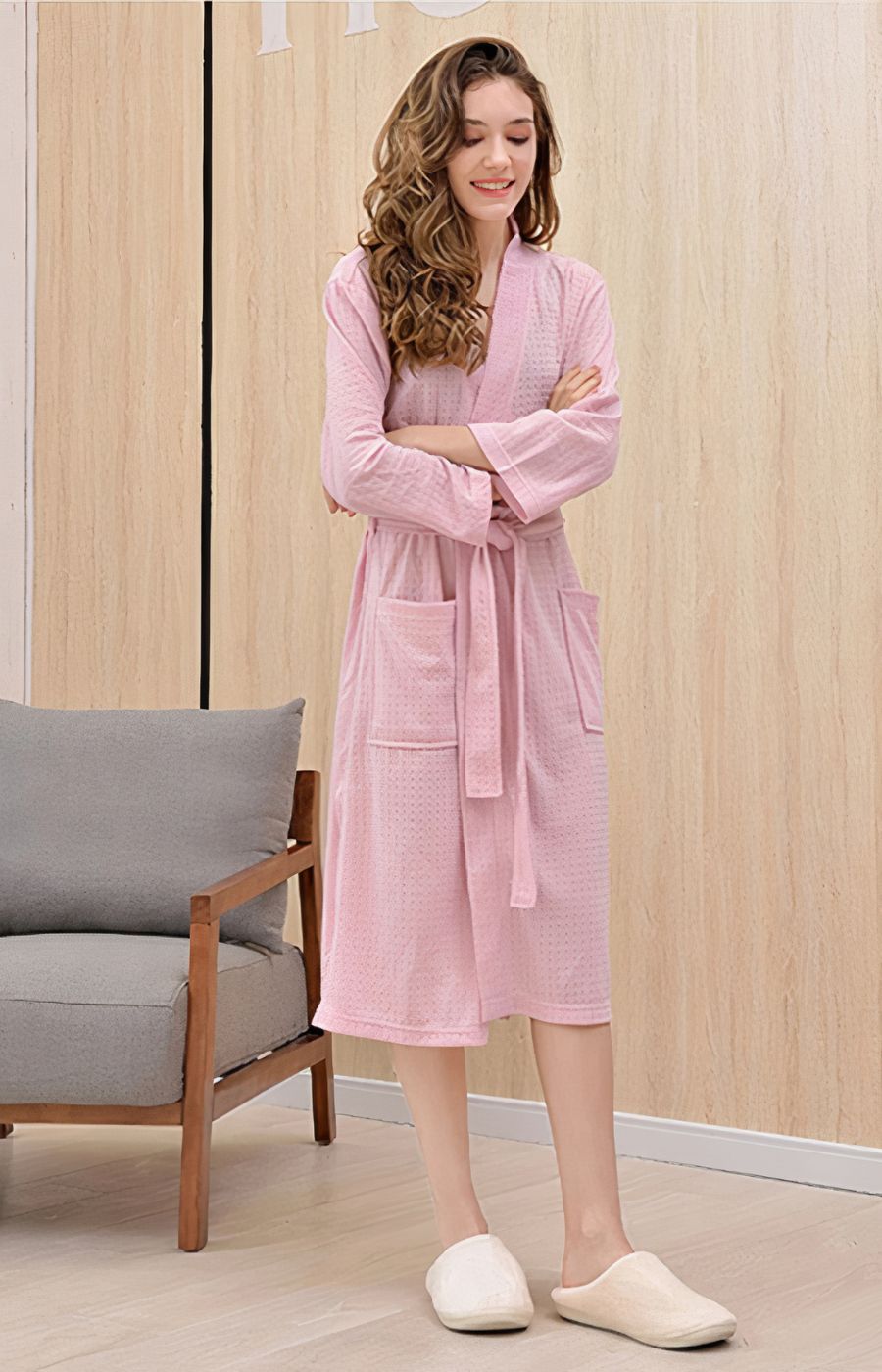 Peignoir gaufré pour femme ou homme