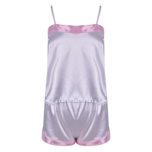 Pyjashort En Satin Femme Brillant