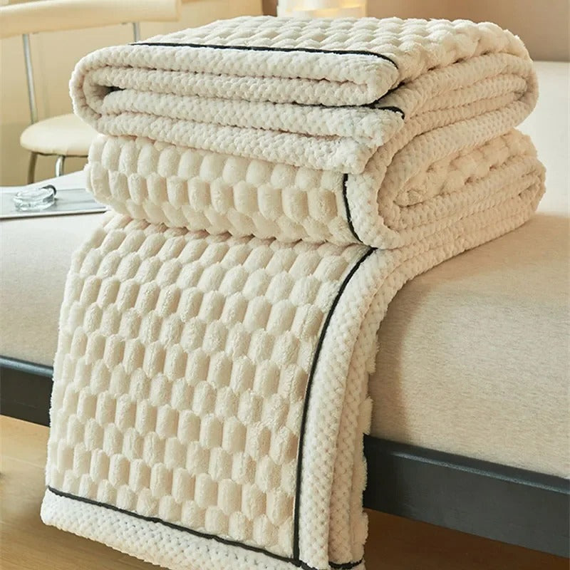 Plaid Pilou en relief matelassé