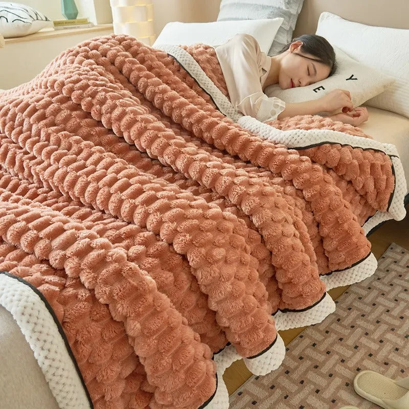 Plaid Pilou en relief matelassé