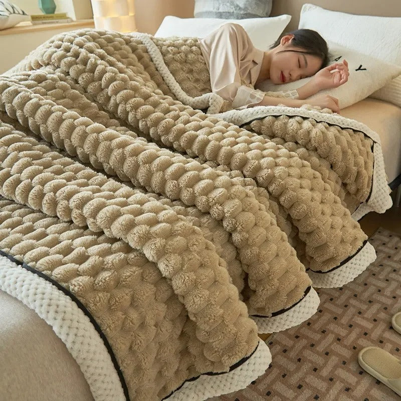 Plaid Pilou en relief matelassé