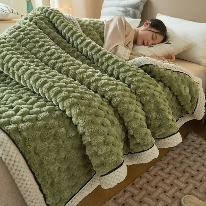 Plaid Pilou en relief matelassé