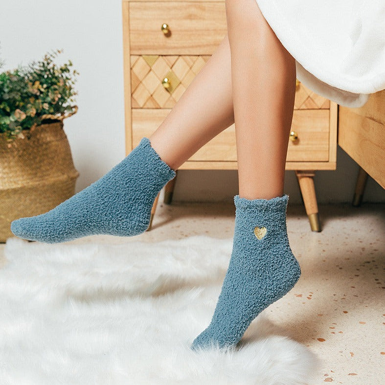Chaussette en pilou bleu