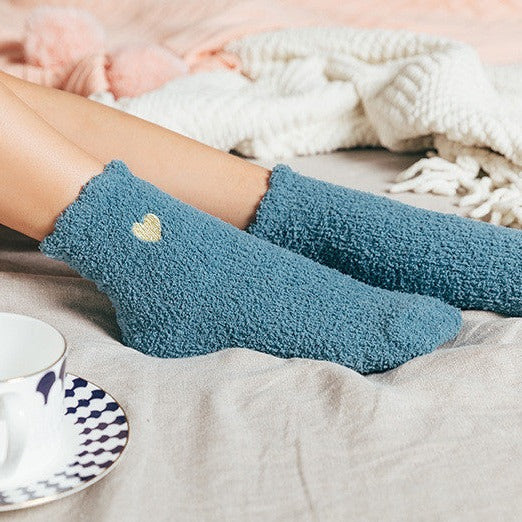 Chaussette en pilou bleu