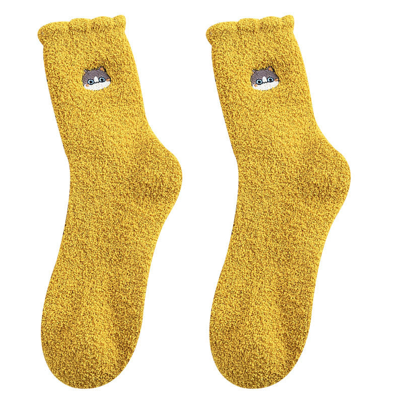 Chaussette pilou pilou jaune