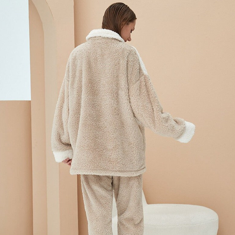 Pyjama veste polaire femme