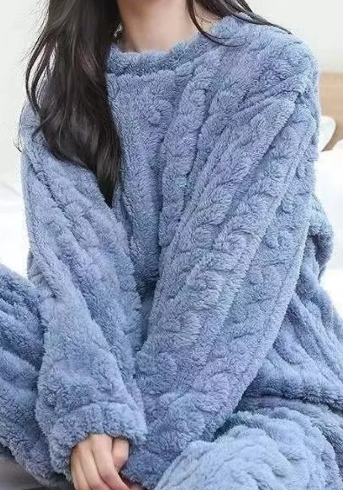 Pyjama Polaire Bleu Femme