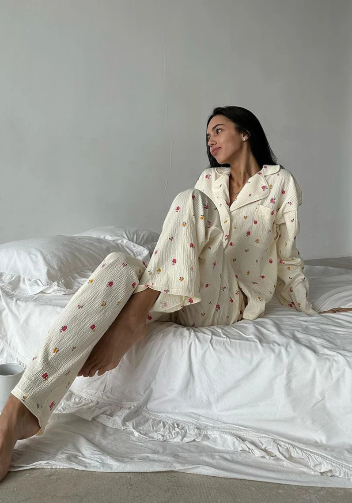 Pyjama Fleuri Femme