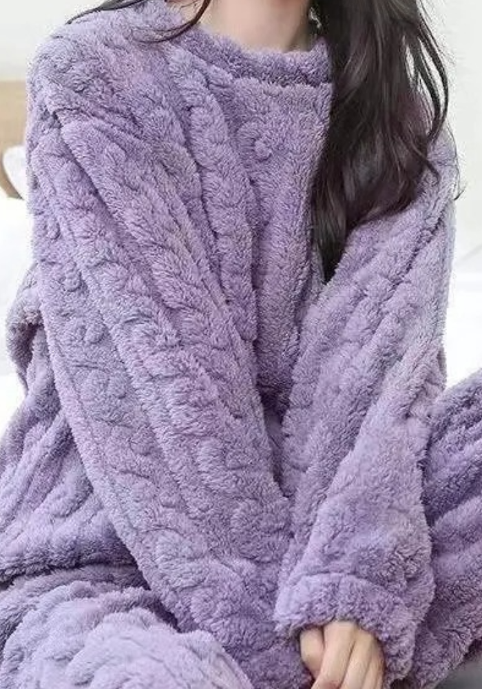 Pyjama Polaire Violet Femme