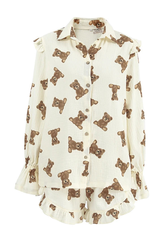 Pyjama Short Ourson Femme