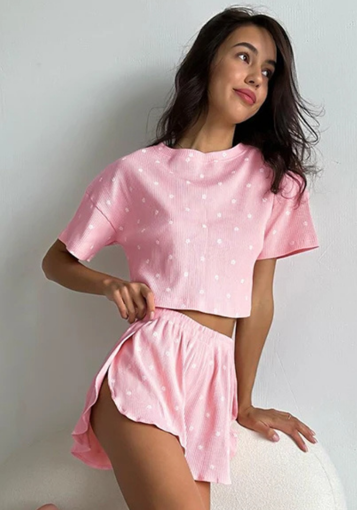 Pyjama Short Rose Femme