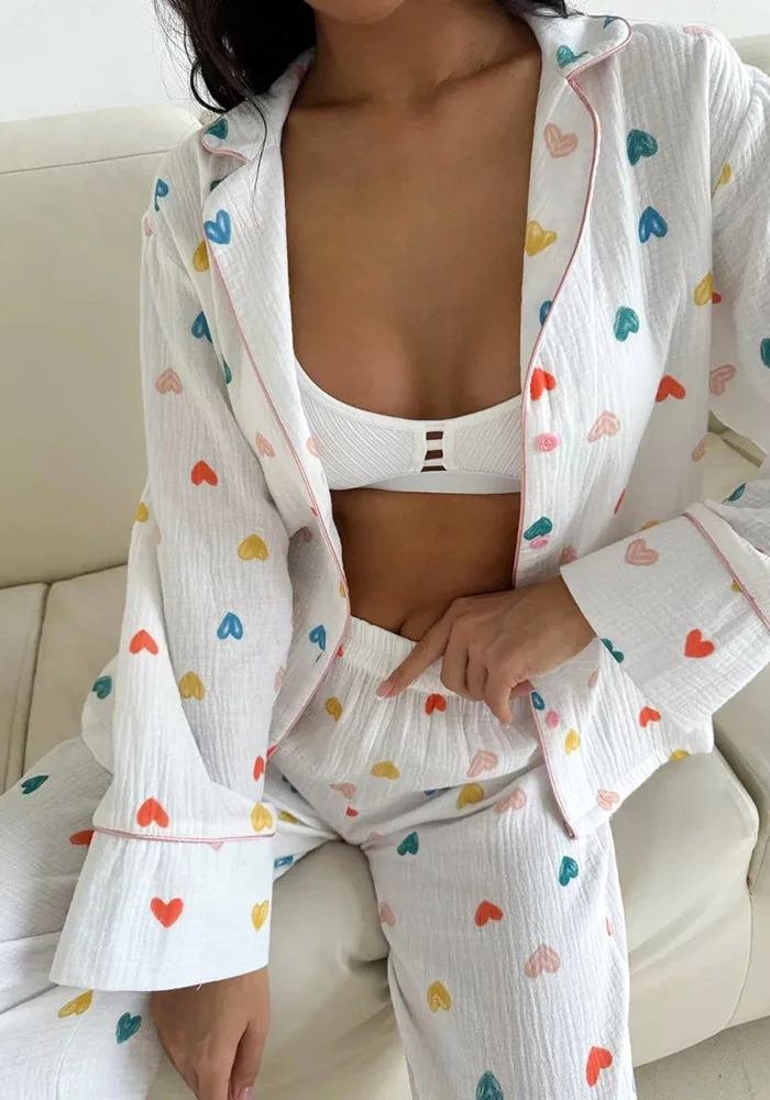 Pyjama Cœur Multicolore Femme