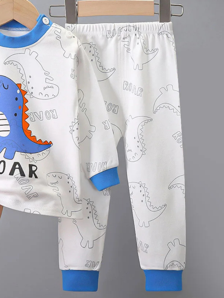 Pyjama Enfant Dinosaure Blanc