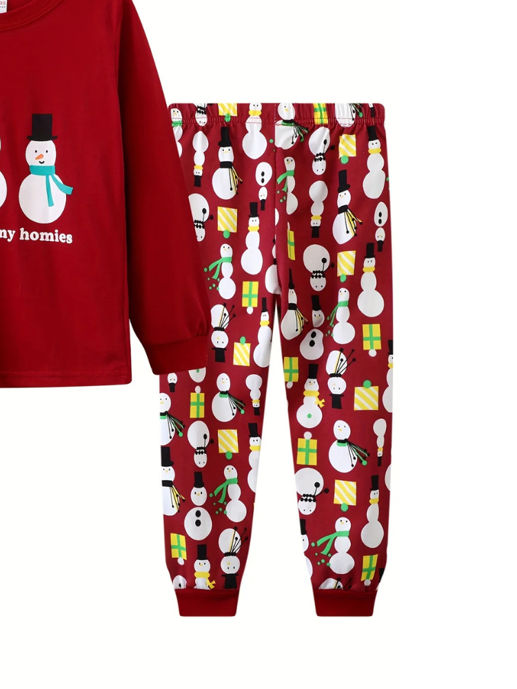 Pyjama de Noël Enfant Bonhomme de Neige