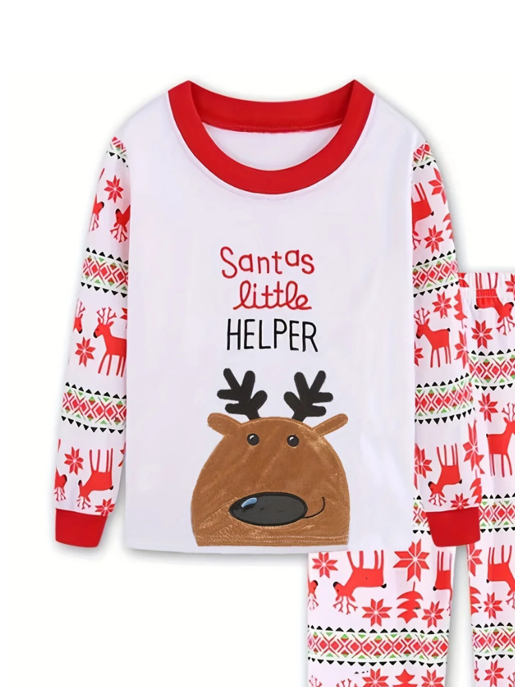 Pyjama de Noël Enfant Blanc