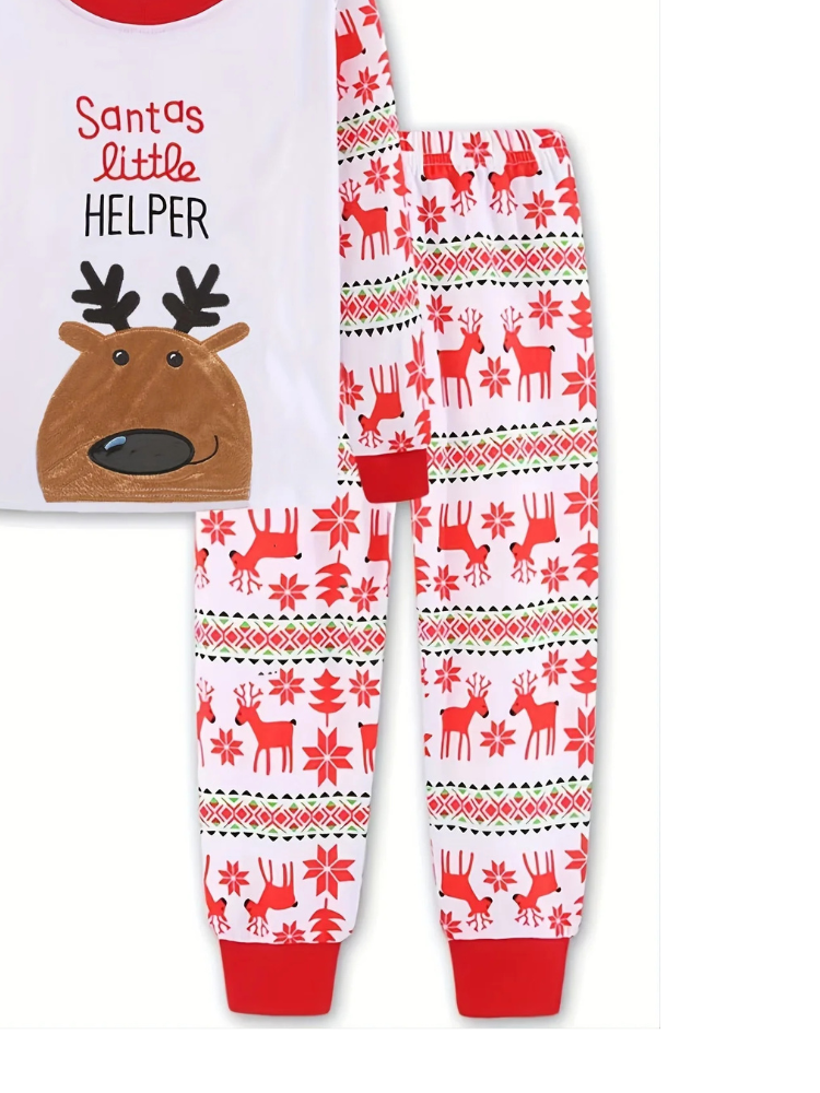 Pyjama de Noël Enfant Blanc