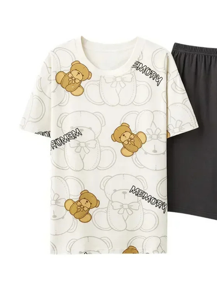Pyjama Short Homme Ours Mignon