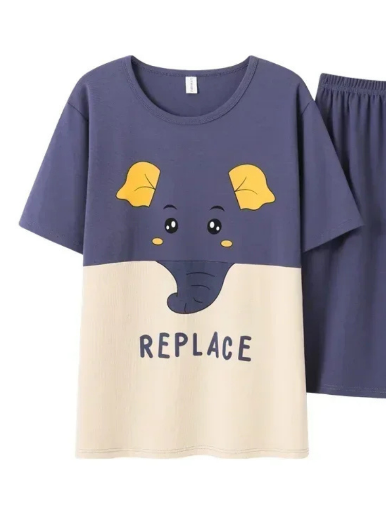 Pyjama Short Homme Éléphant