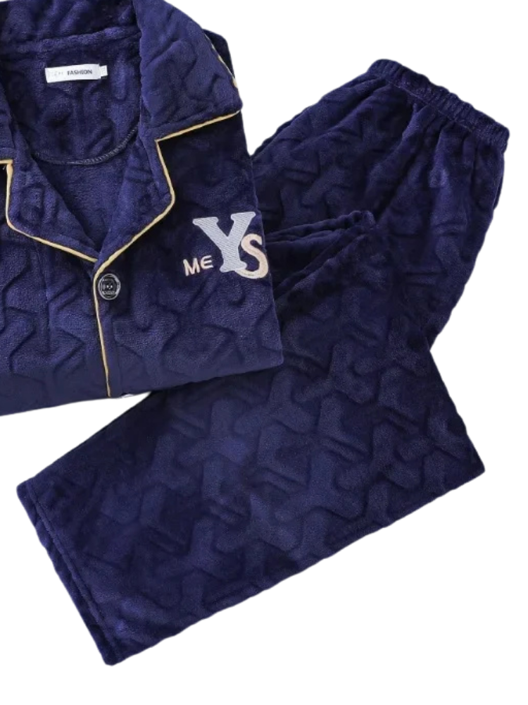 Pyjama Polaire Homme Marine
