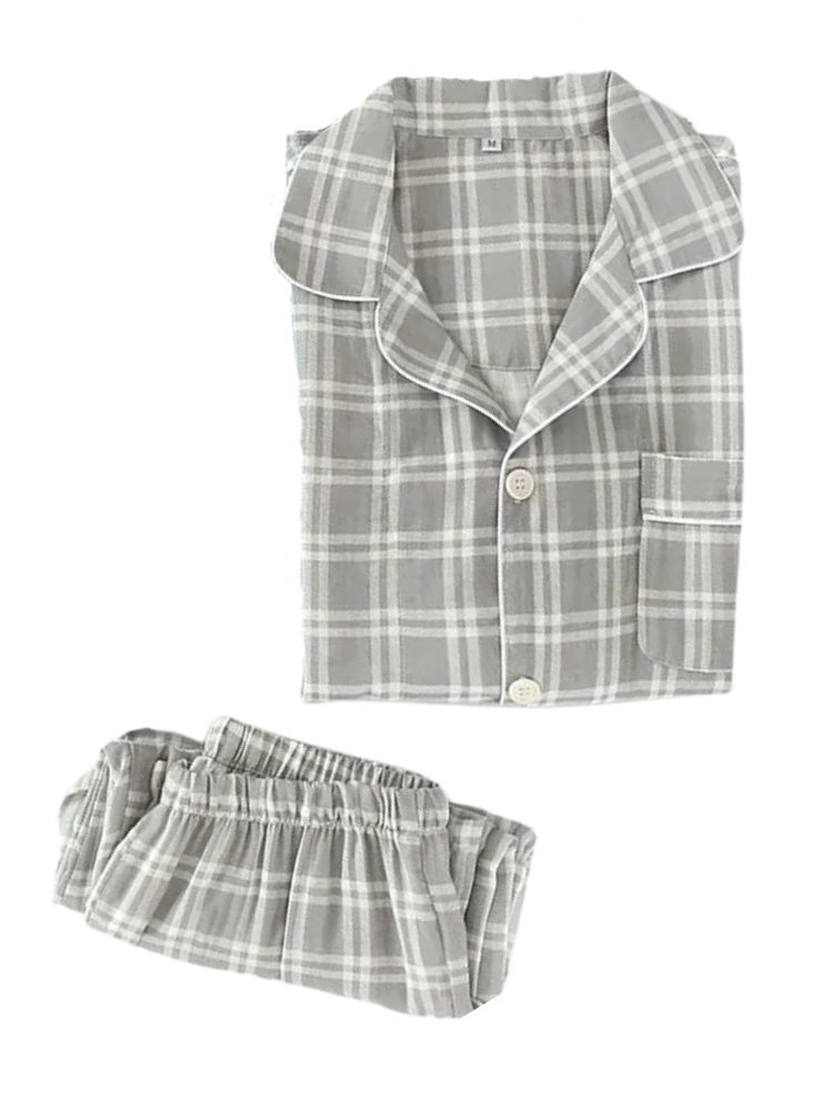 Pyjama Homme Manches Longues Gris