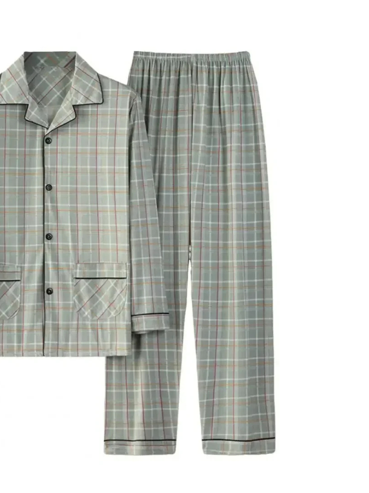 Pyjama Chemise Homme Vert