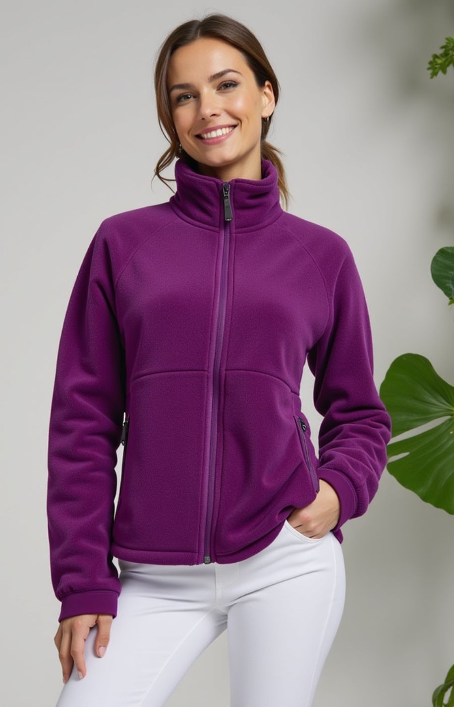 Veste polaire d'intérieur pour femme
