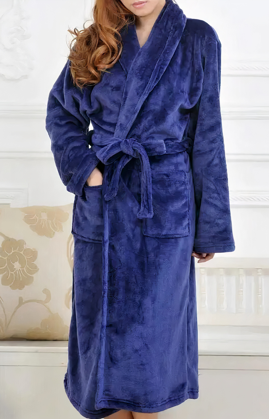 Peignoir de bain Femme doux en Pilou