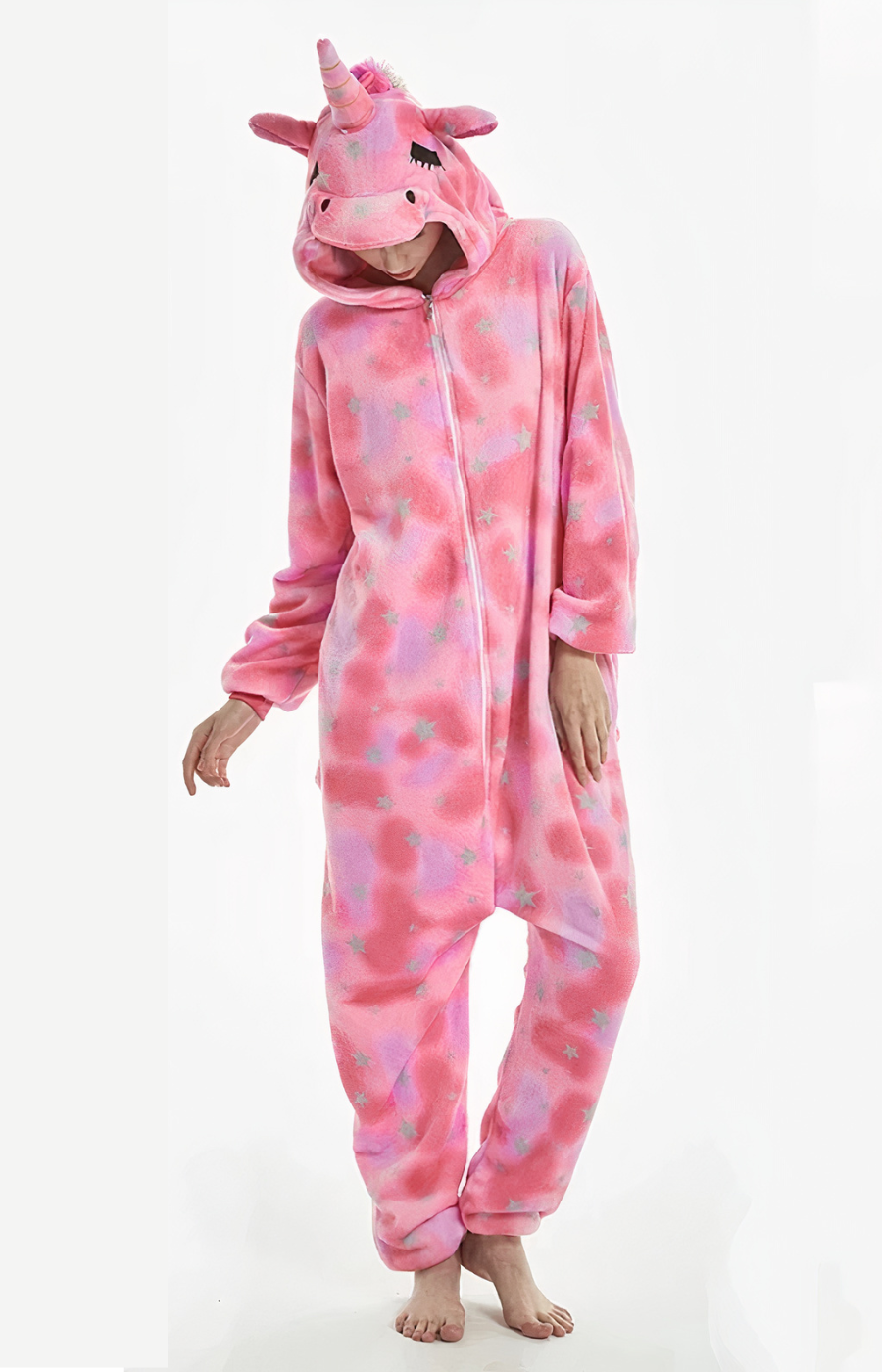 Combinaison Pyjama Pilou Licorne Femme Rose