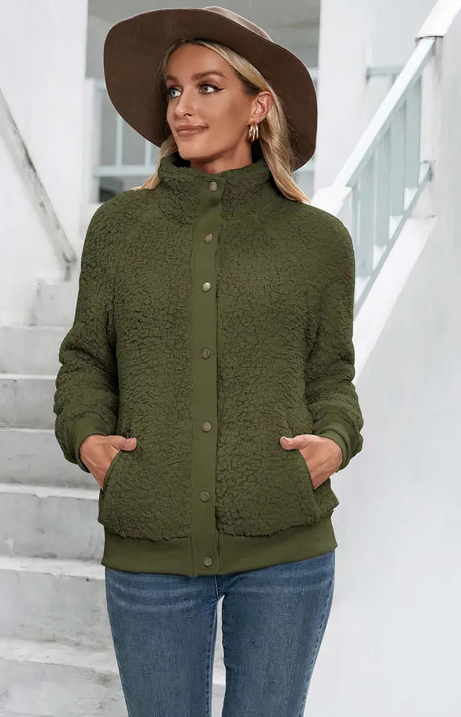 Veste Femme Vert Pilou Pilou