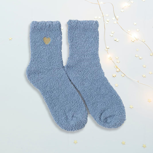 Chaussette en pilou bleu