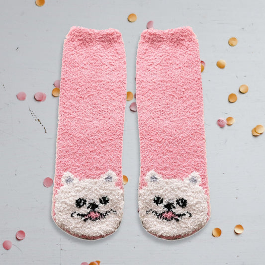 Chaussette pilou pilou rose