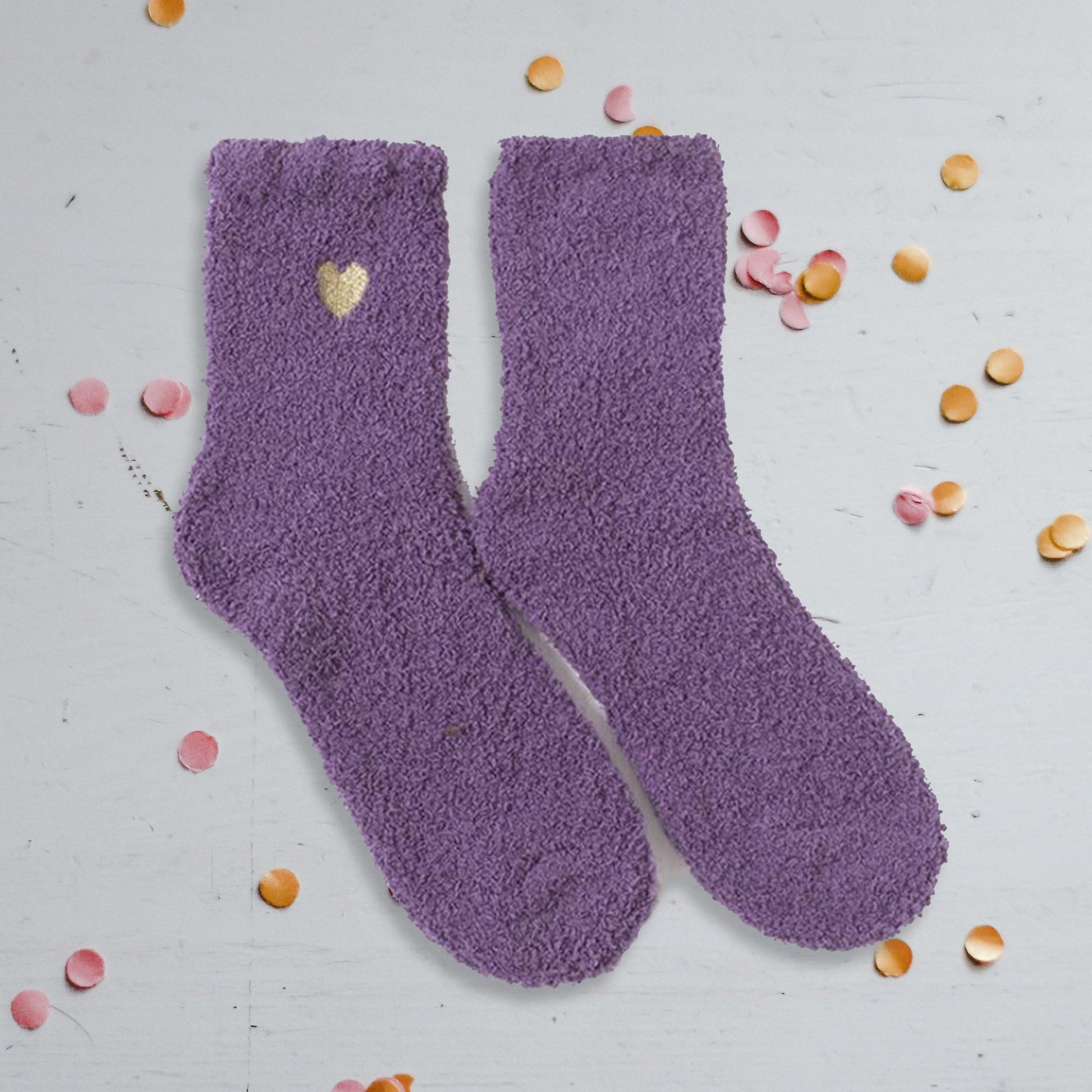 Chaussette en pilou violet