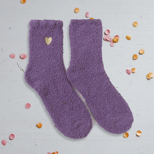 Chaussette en pilou violet
