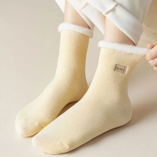 Chaussettes thermiques fourrées en polaire