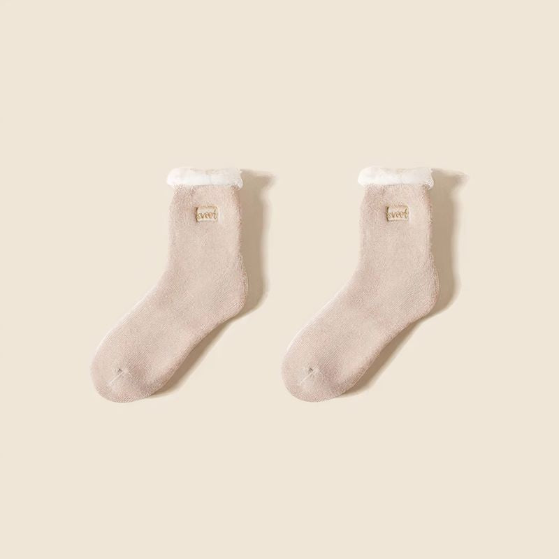 Chaussettes thermiques fourrées en polaire