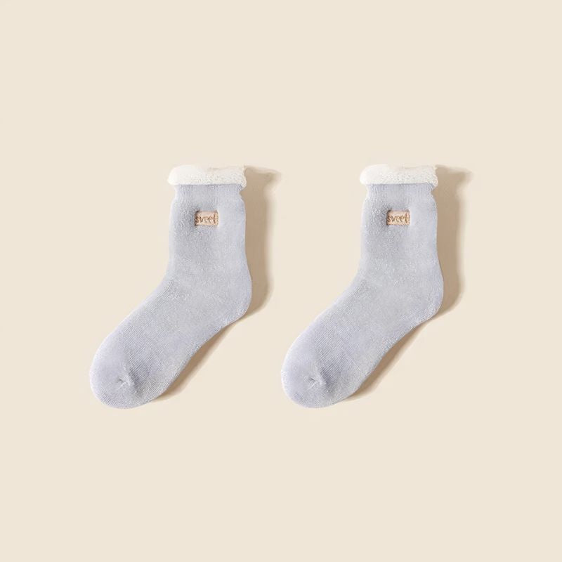 Chaussettes thermiques fourrées en polaire