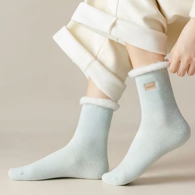 Chaussettes thermiques fourrées en polaire